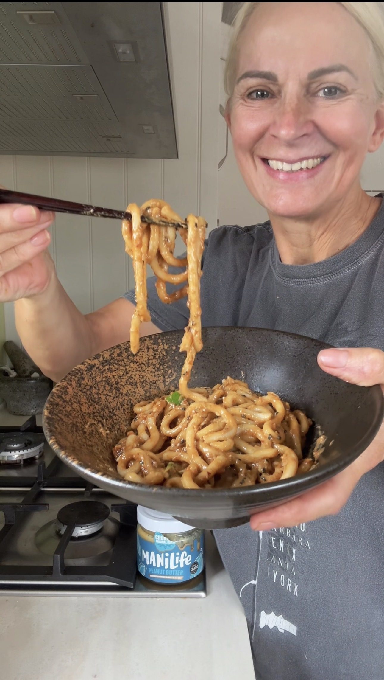 Mel preparing food